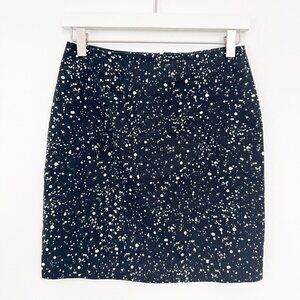 Kate Spade High Rise Speckled Deer Dot Mini Skirt Contemporary Black Size 0